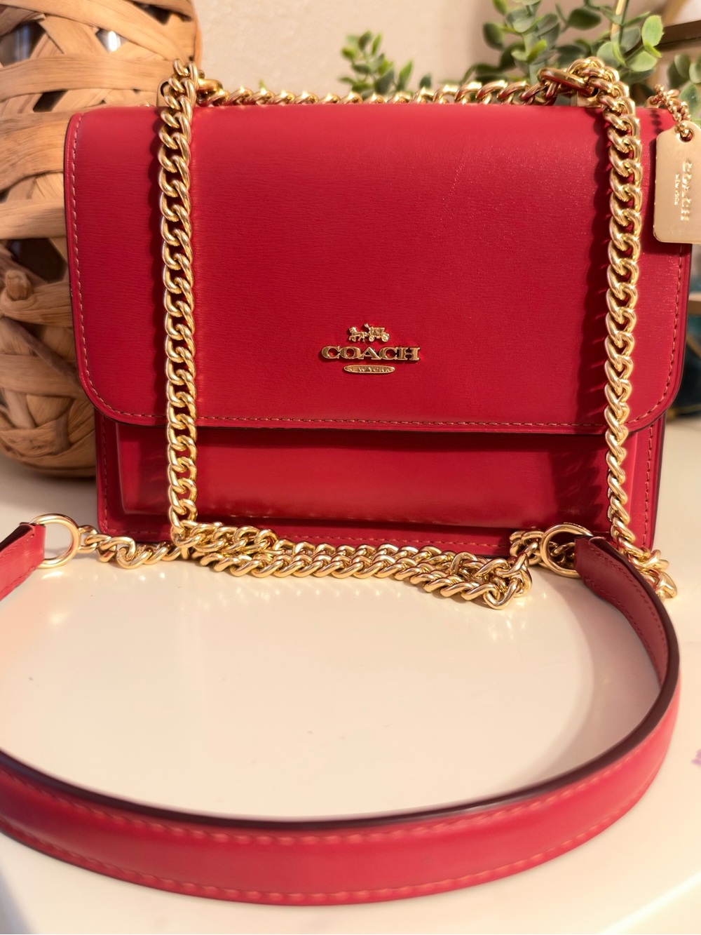 Coach Apple Red Mini Klare Crossbody